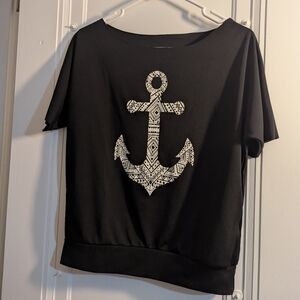 Anchor Boat Neck Tee